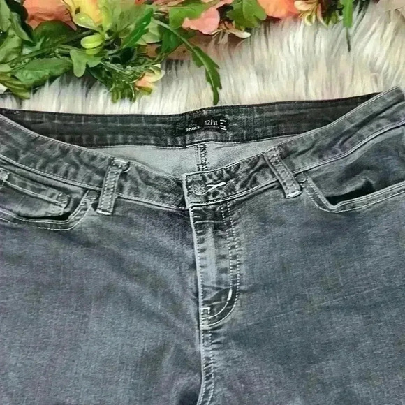 PrAna Kayla Organic Cotton Gray Skinny Jeans with White Seam, 12/31 - Picture 4 of 7